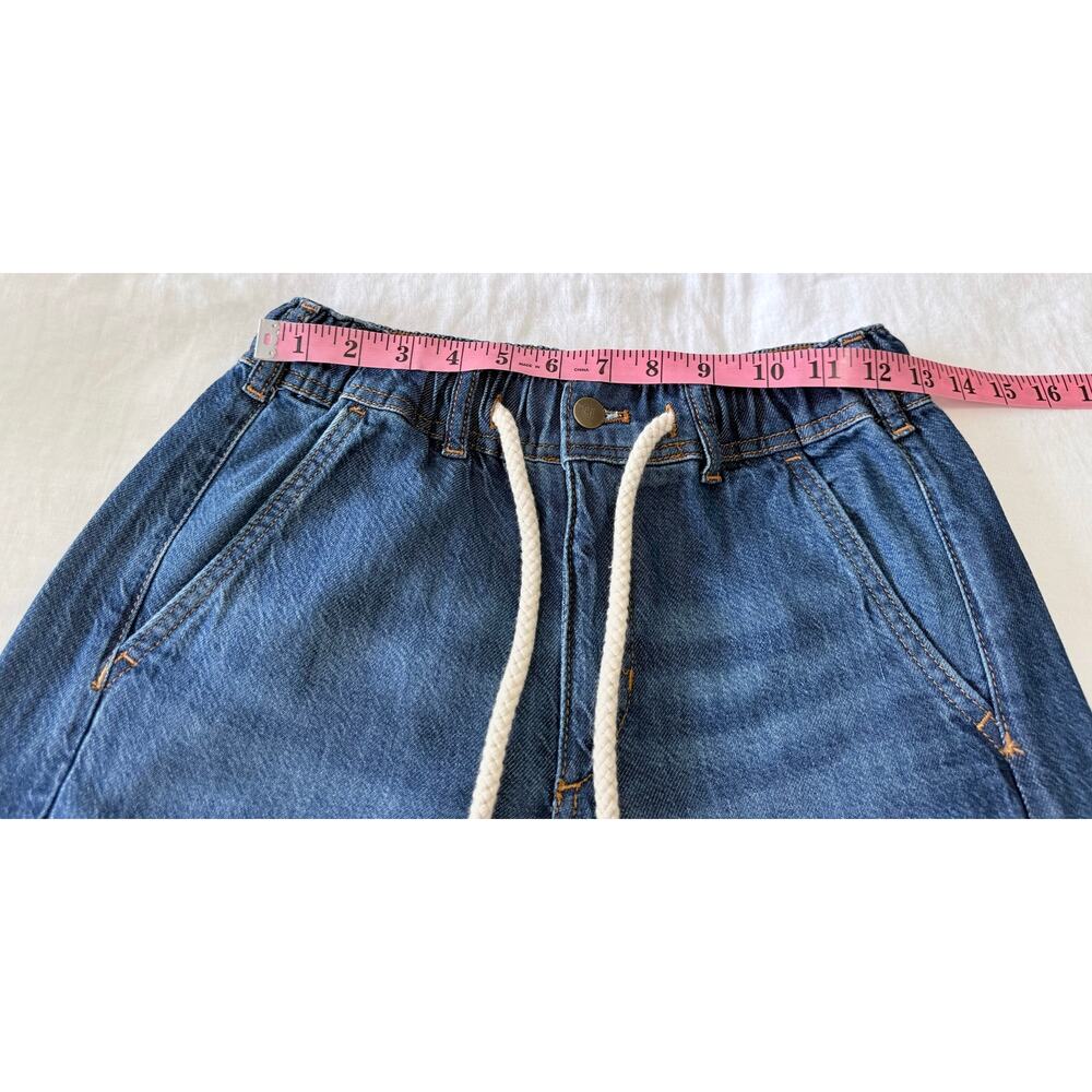 Pilcro | Women’s XS (30” inseam) | Wide Leg Drawstring Waist Jeans Medium Wash - Picture 6 of 9